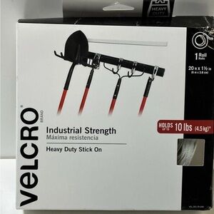 VELCRO Brand 20’x 1 1/2” Industrial Strength Heavy Duty Tape Holds 10lbs White